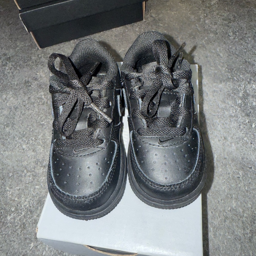 Nike Kids Black Sneakers (Air Force Ones)